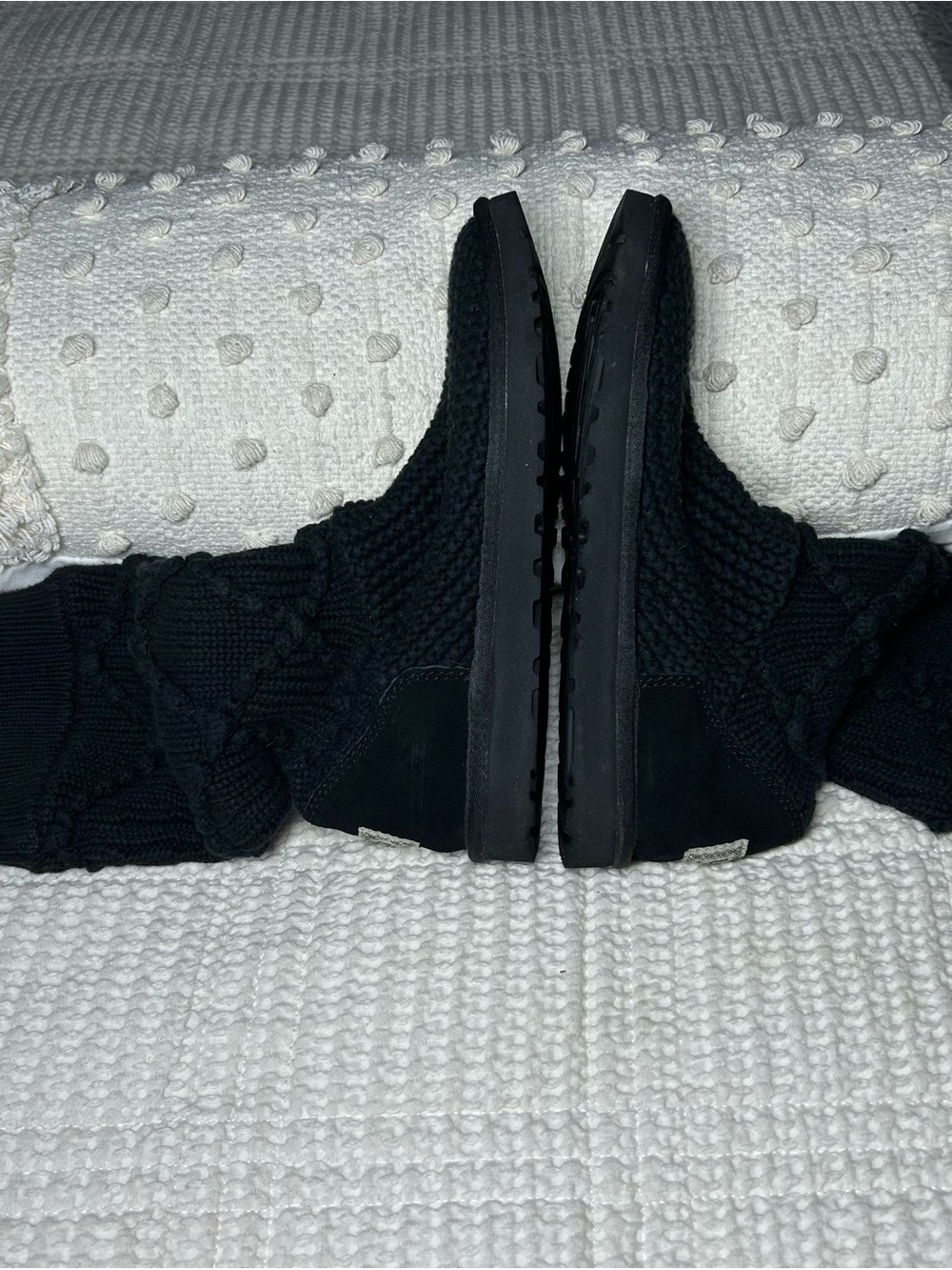 UGG Black Knit Sweater Boots - Picture 8 of 10